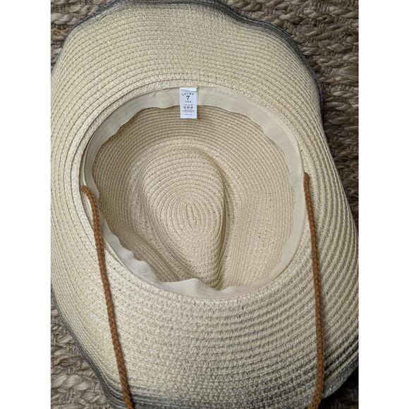 Boho 100% Paper Unisex Cowboy Western Festival Rodeo Sun Hat Lucky 7 - Picture 6 of 11